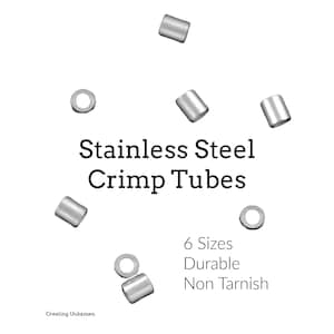 25 Crimp Tubes - Stainless Steel in 6 Sizes - Best Commercially Made - 100% Guarantee