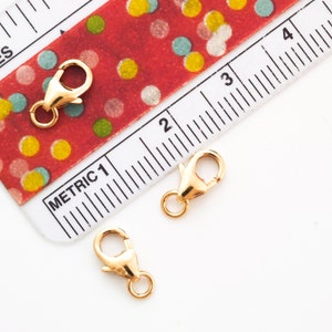 1 14kt Yellow Gold Filled Lobster Clasps Teardrop 10mm, 13mm, 15mm 100% Guarantee Made in Italy image 2