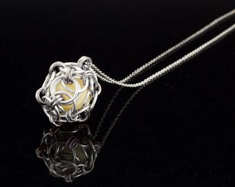 Tutorial Glow in the Dark Dragon's Egg Chainmaille Necklace and Earrings Beginner Jewelry Making