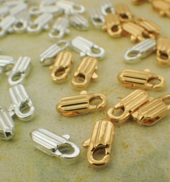 Small Lobster Clasp, Gold Plated Brass