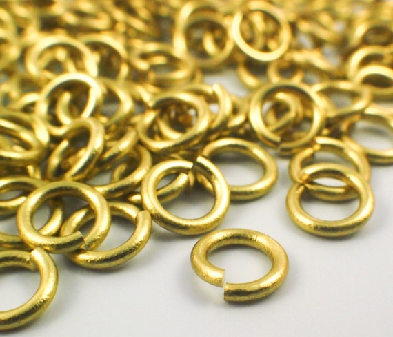 100 Non Tarnish Silver Plate or Gold Colored Jump Rings 20 Gauge