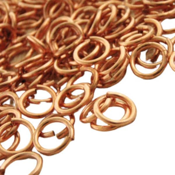 100 Non Tarnishing Copper Jump Rings - You Pick Gauge and Diameter - Custom Handmade - 100% Guarantee