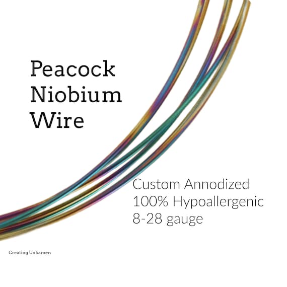 Peacock Niobium Wire Hypoallergenic You Pick 8 10 14 16 18 20 22 24 26 or 28 Gauge 100 Guarantee Etsy