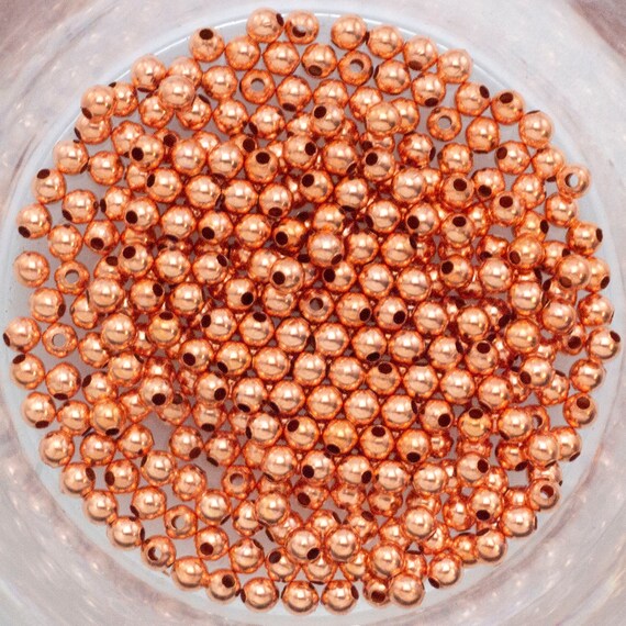 144 PCS OF EACH 3.2 /& 4.8 MM SOLID COPPER BRIGHT RONDELLE BEAD BUY TOGETHER