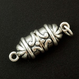 Sterling Silver Magnetic Scroll Clasp 21mm X 8mm image 8