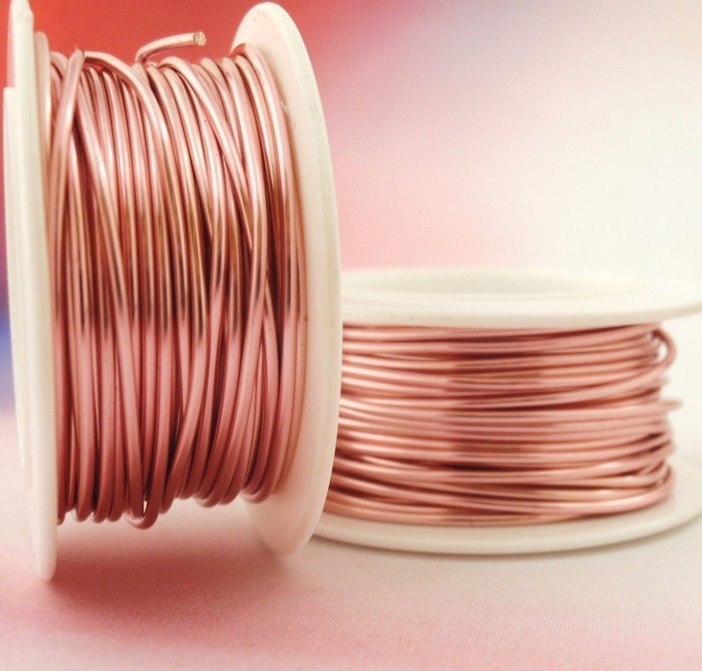 Rose Gold Colored Wire Enameled Coated Copper 100% Guarantee YOU Pick the Gauge 14, 16, 18, 20, 21, 22, 24, 26, 28, 30, 32 image 3