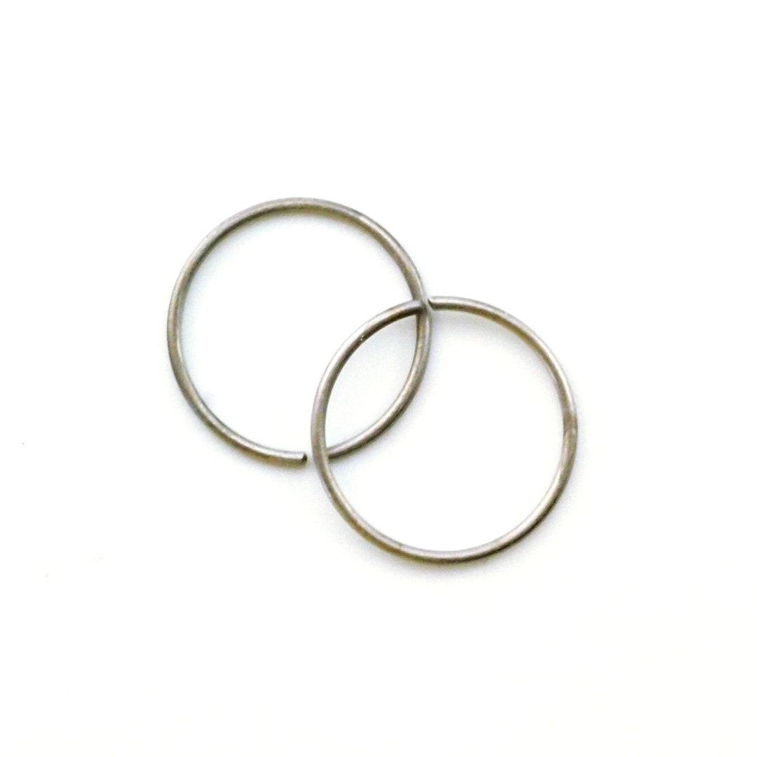 1 Simple Titanium Hypoallergenic Hoop Earring 22, 20, 18, 16, 14, 12 ...