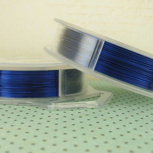 Silver Blue Artistic Wire - Permanently Colored - 18, 20, 22, 24, 26, 28 gauge – 100% Guarantee
