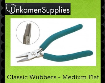 Classic Wubbers 1237 Medium Flat Nose Pliers - 5mm Tips - Free Jump Ring Sample - 100% Guarantee
