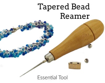 Tapered Bead Reamer - Essential Tool When Working With Beads - Bead Sample Included - 100% Guarantee