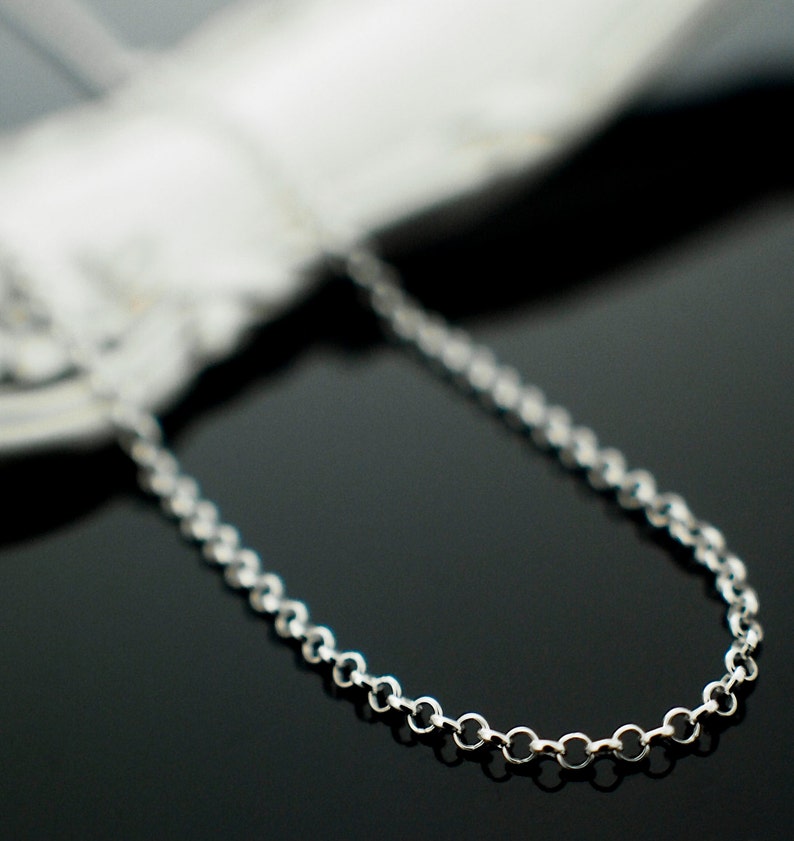 0.8mm Made in the USA Custom Finished Lengths or By The Foot Sterling Silver Rolo Chain