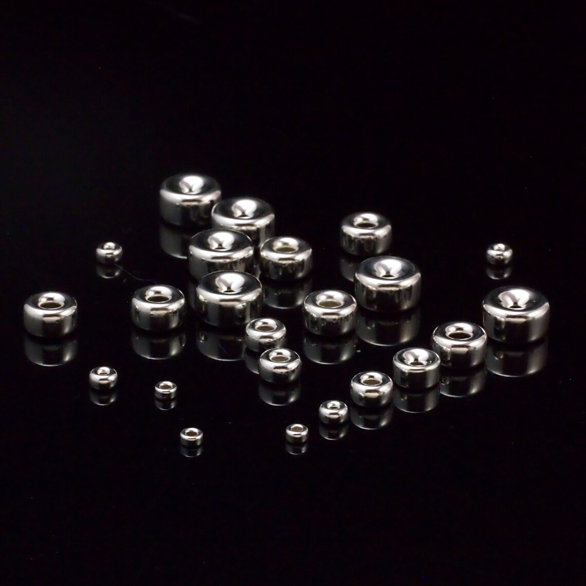Sterling Silver Rondelle Beads in 3mm 6mm 7mm 8mm 10mm Etsy