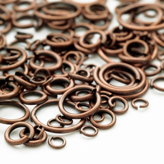 100pcs. Jumprings Antiqued Copper Heavy Strong OD-5mm