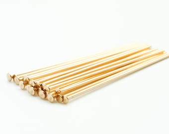 10 - 14kt Gold Filled Flat Head Pins 23, 24 gauge