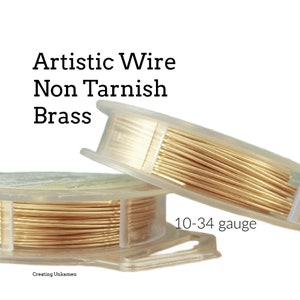 Artistic Wire Non Tarnish Brass You Pick Gauge 10, 12, 14, 16, 18, 20, 22, 24, 26, 28, 30, 32, 34 – 100% Guarantee