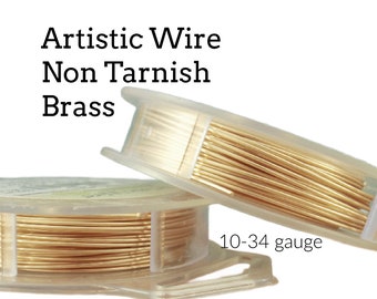 Artistic Wire Non Tarnish Brass You Pick Gauge 10, 12, 14, 16, 18, 20, 22, 24, 26, 28, 30, 32, 34 – 100% Guarantee