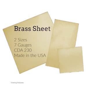 Brass Sheet Metal 14, 16, 18, 20, 22, 24, 25 Gauge - 100% Guarantee