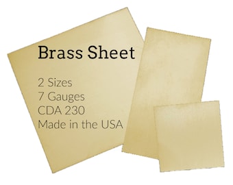 Brass Sheet Metal - YOU Pick the Size and Gauge - 100% Guarantee