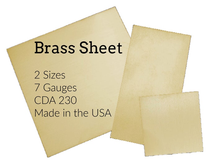 Raw Brass Pattern Flat Sheet Metal 24 Gauge Sheets You Pick the Size ...