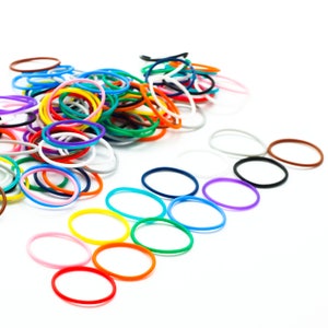 25 - 25mm OD Silicone Rubber Jump Rings You Pick Color - 18 Wonderful Colors including Neon