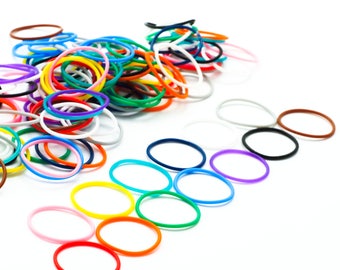 25 - 25mm OD Silicone Rubber Jump Rings You Pick Color - 18 Wonderful Colors including Neon