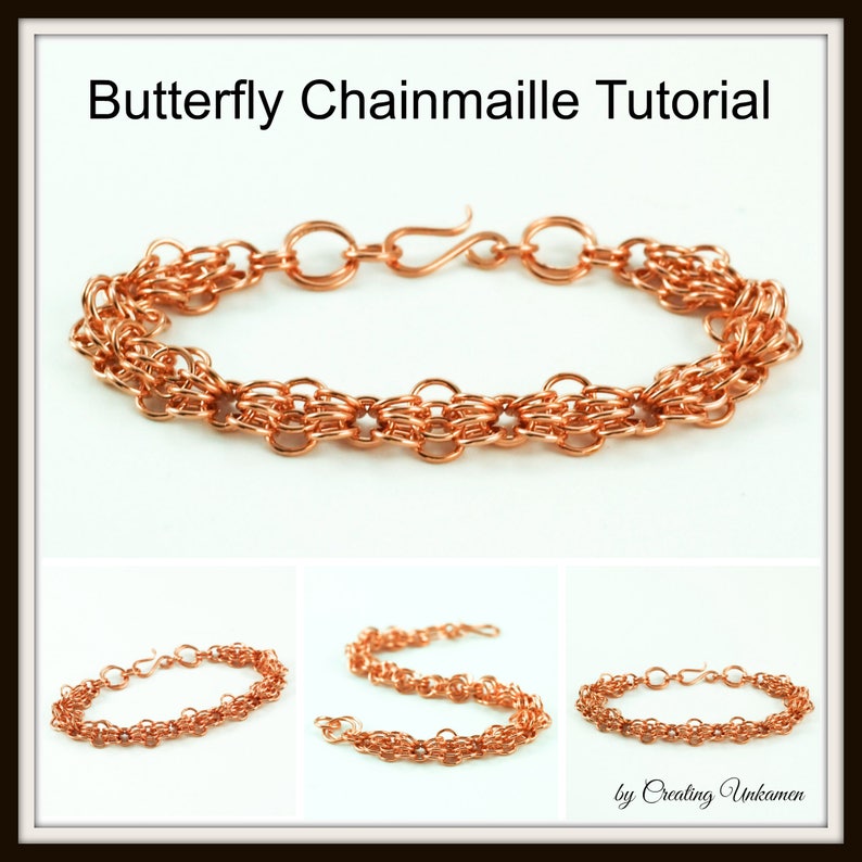 Butterfly Chainmaille Bracelet pdf Tutorial Beginners and ...