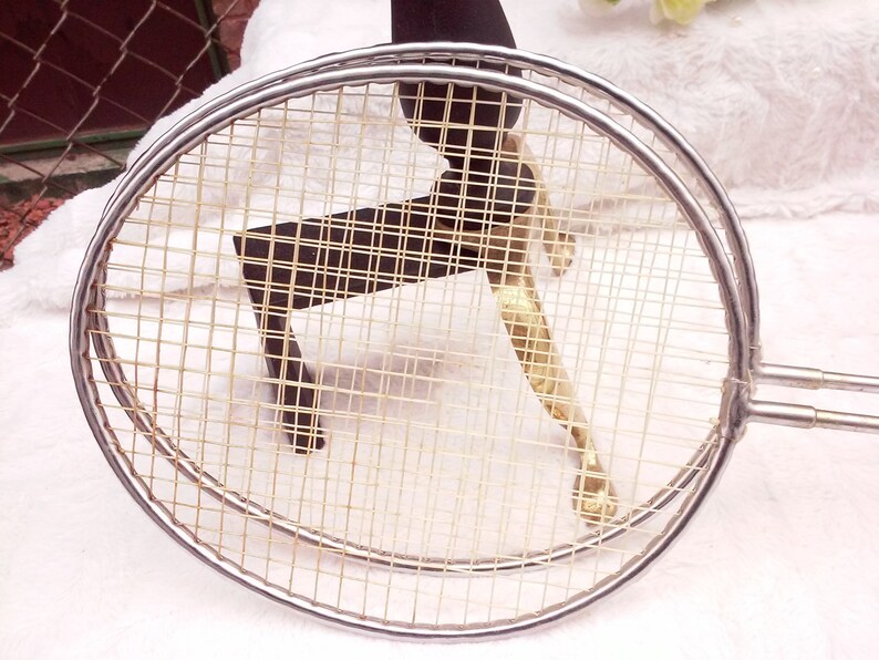 badminton racket set vintage all steel set no case savannahwillow