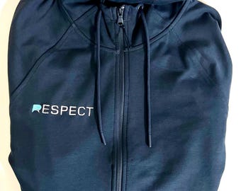RESPECT PREMIUM ZIP UP HOODIE IN BLACK RESPect Unisex Hoodie – IEA
