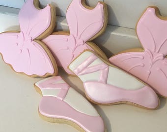 Ballerina tutu ballet toe shoes Cookies - 1 dozen