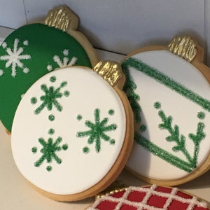 Christmas Cookies Ornament Hand Decorated Sugar 1 Dozen image 3