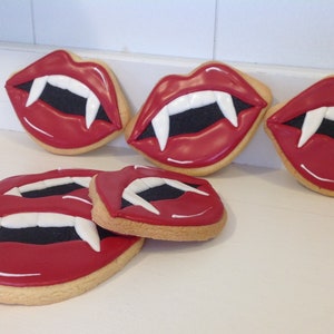 Halloween Vampire Lip Cookies 1 Dozen image 2