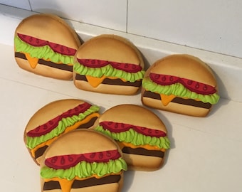 Cheeseburger hamburger cookies Labor Day - 1 Dozen