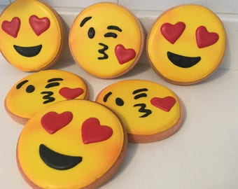 Valentine Emoji Cookies - 1 Dozen