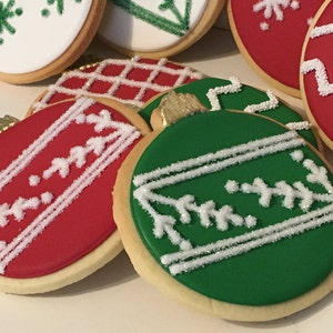 Christmas Cookies Ornament Hand Decorated Sugar 1 Dozen image 2