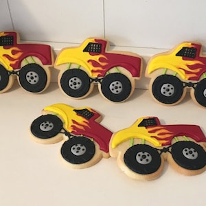 Monster Truck Cookies 1 dozen image 1