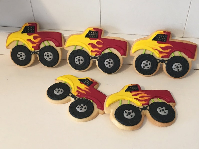 Monster Truck Cookies 1 dozen image 1