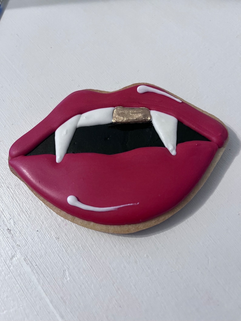 Halloween Vampire Lip Cookies 1 Dozen image 6