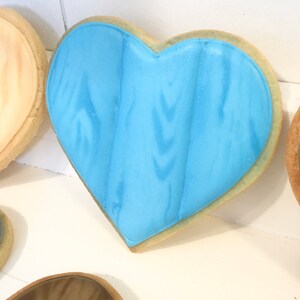 Wood Hearts Valentine Cookies 1 dozen image 4