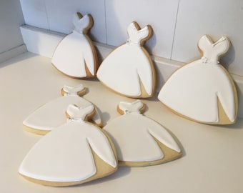 Wedding Dress Cookies - 1 Dozen