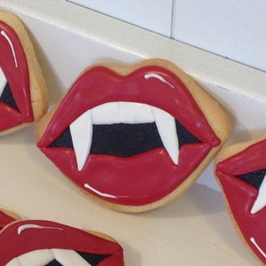 Halloween Vampire Lip Cookies 1 Dozen image 3