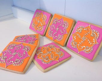 Diwali Henna Mehndi Cookies - 1 dozen