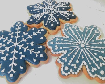 Snowflake Sugar Christmas Cookies - 1 Dozen
