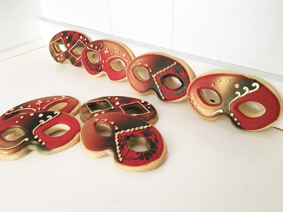 Masquerade Mardi Gras Mask Cookies - 1 Dozen Il_570xn