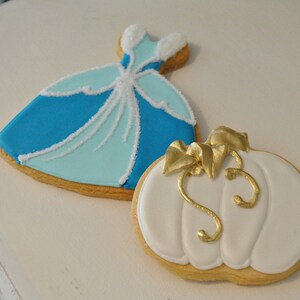 Cinderella Princess Theme Cookies 1 dozen image 2