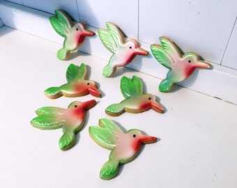 Hummingbird Hand Decorated Sugar Cookies - 1 Dozen