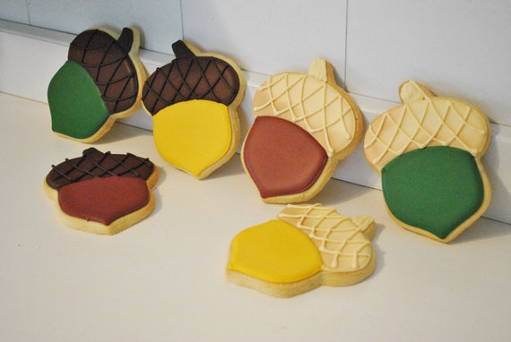 Acorn Cookies Fall Thanksgiving - 1 Dozen Il_570xn