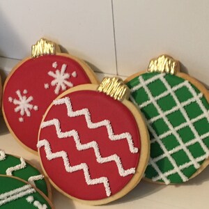 Christmas Cookies Ornament Hand Decorated Sugar 1 Dozen image 4