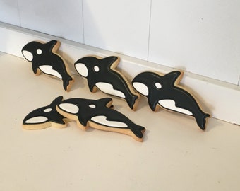 Killer Whale sugar cookies