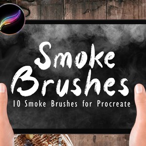 10 Smoke Procreate Brushes, Smoke Effect Procreate Brush, Fog Procreate Brush Set, iPad Brush, Smoke and Fog Brushes, Transparent Background