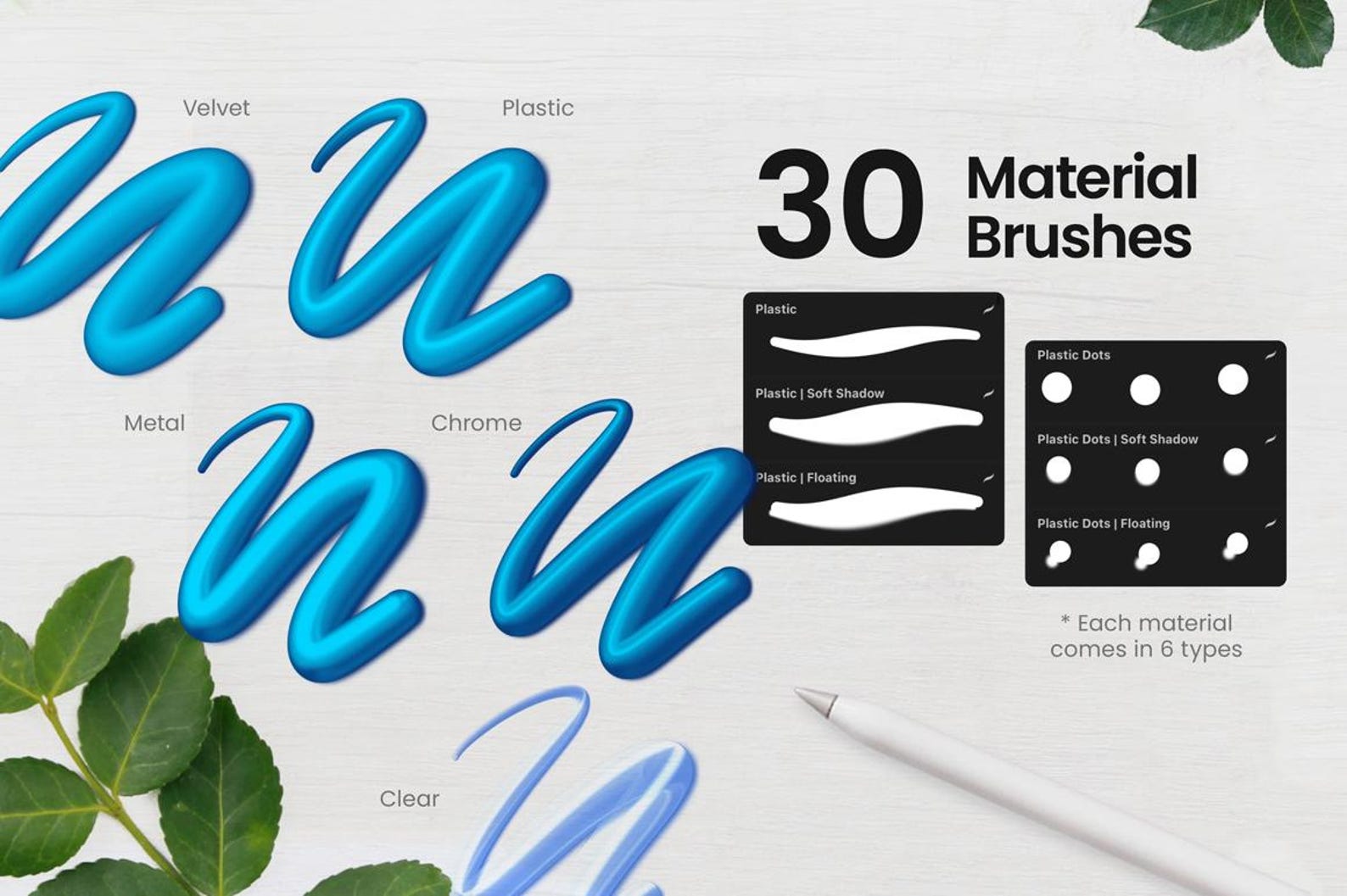 3D Procreate Brush Bundle: Lettering & Design (digital Download) - Etsy
